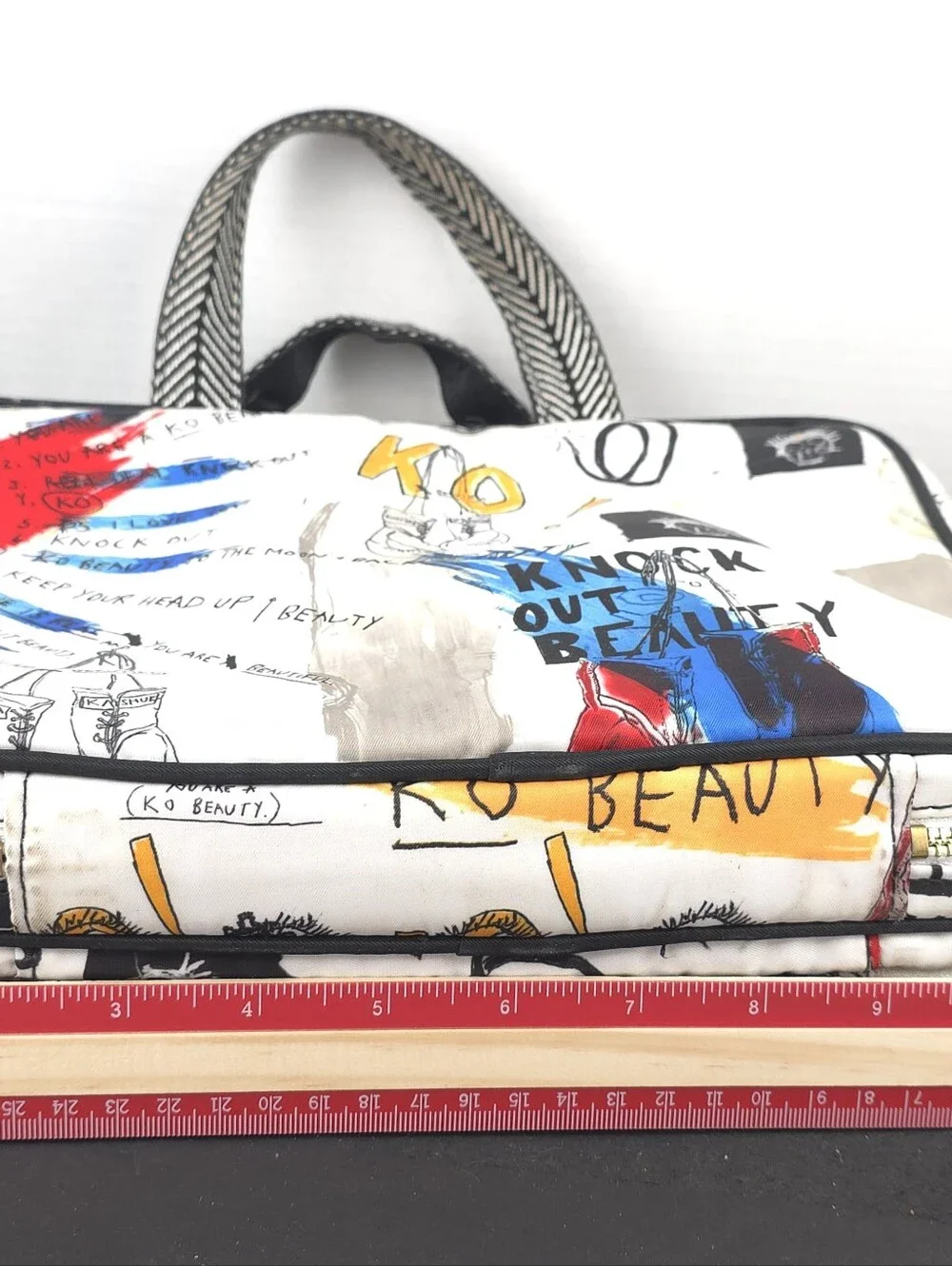 Sonia Kashuk Knockout Beauty Makeup Bag Cosmetic Case Travel Organizer Graffiti.